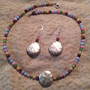 Sterling Silver Necklace & Earrings